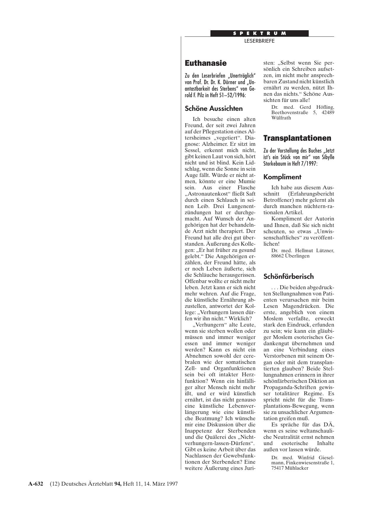 Vorschauseite 1: Transplantationen: Schönfärberisch