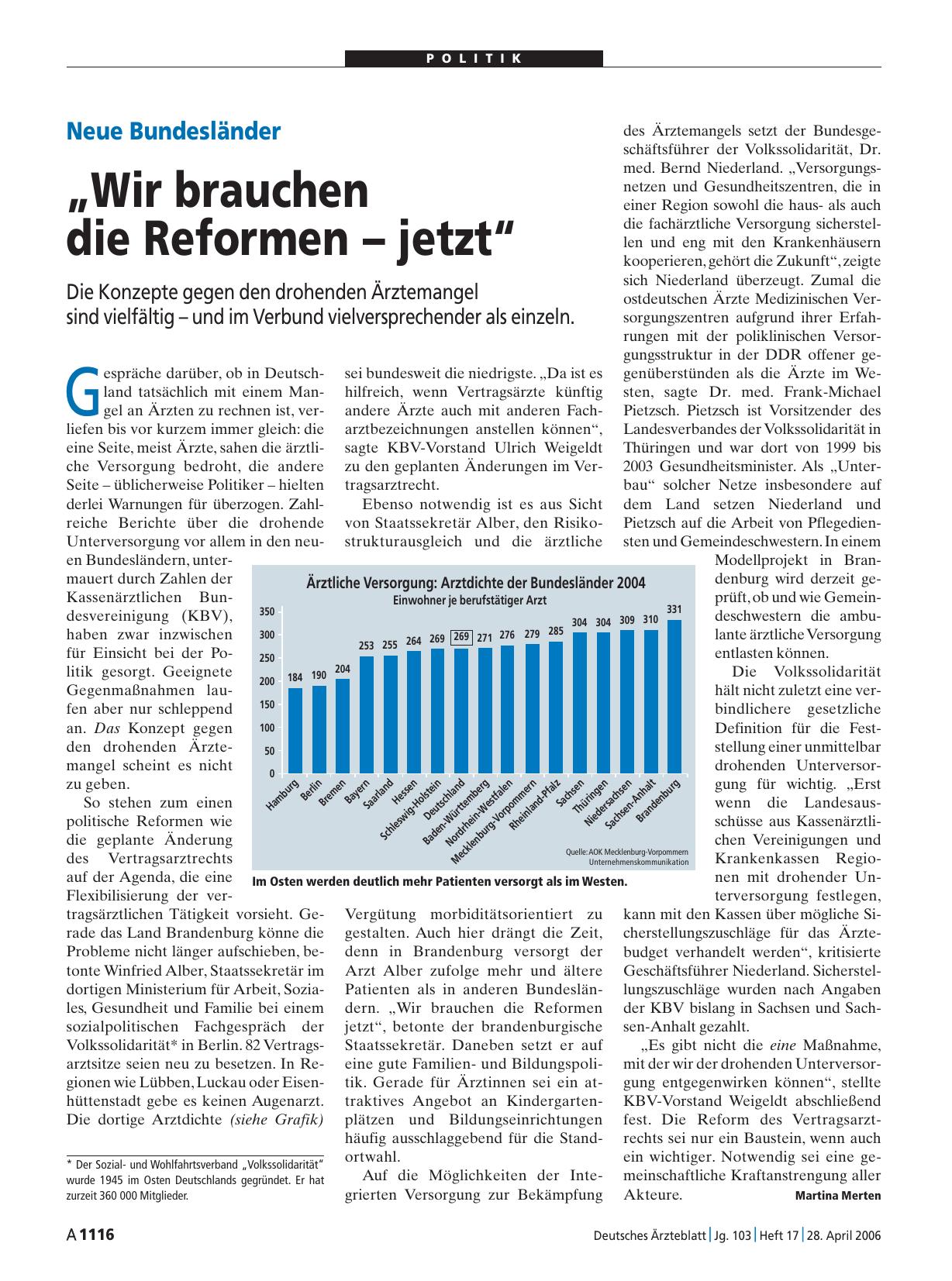 Vorschauseite 1: Neue Bundesländer: „Wir brauchen die Reformen – jetzt“