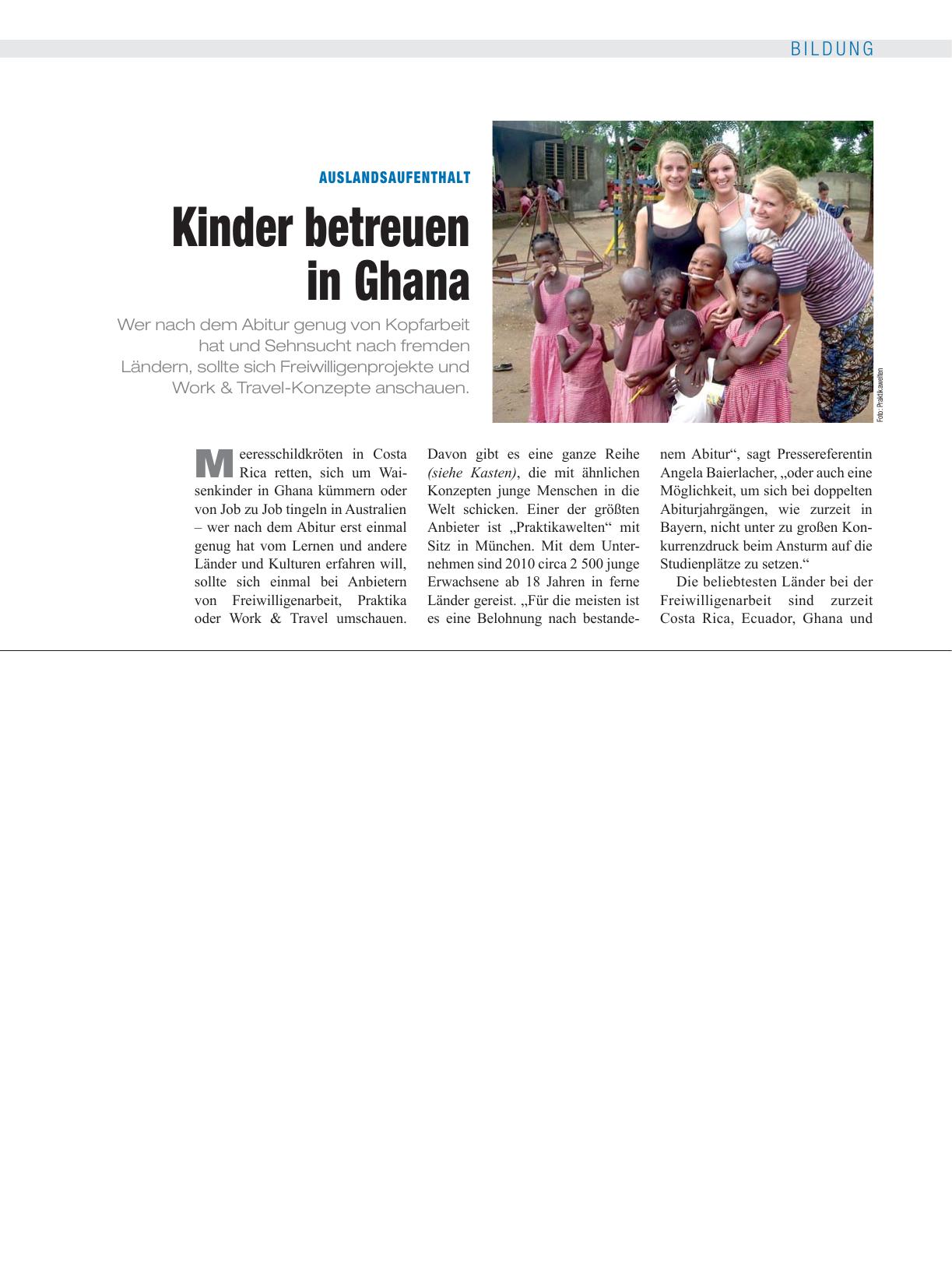 Vorschauseite 1: Auslandsaufenthalt: Kinder betreuen in Ghana