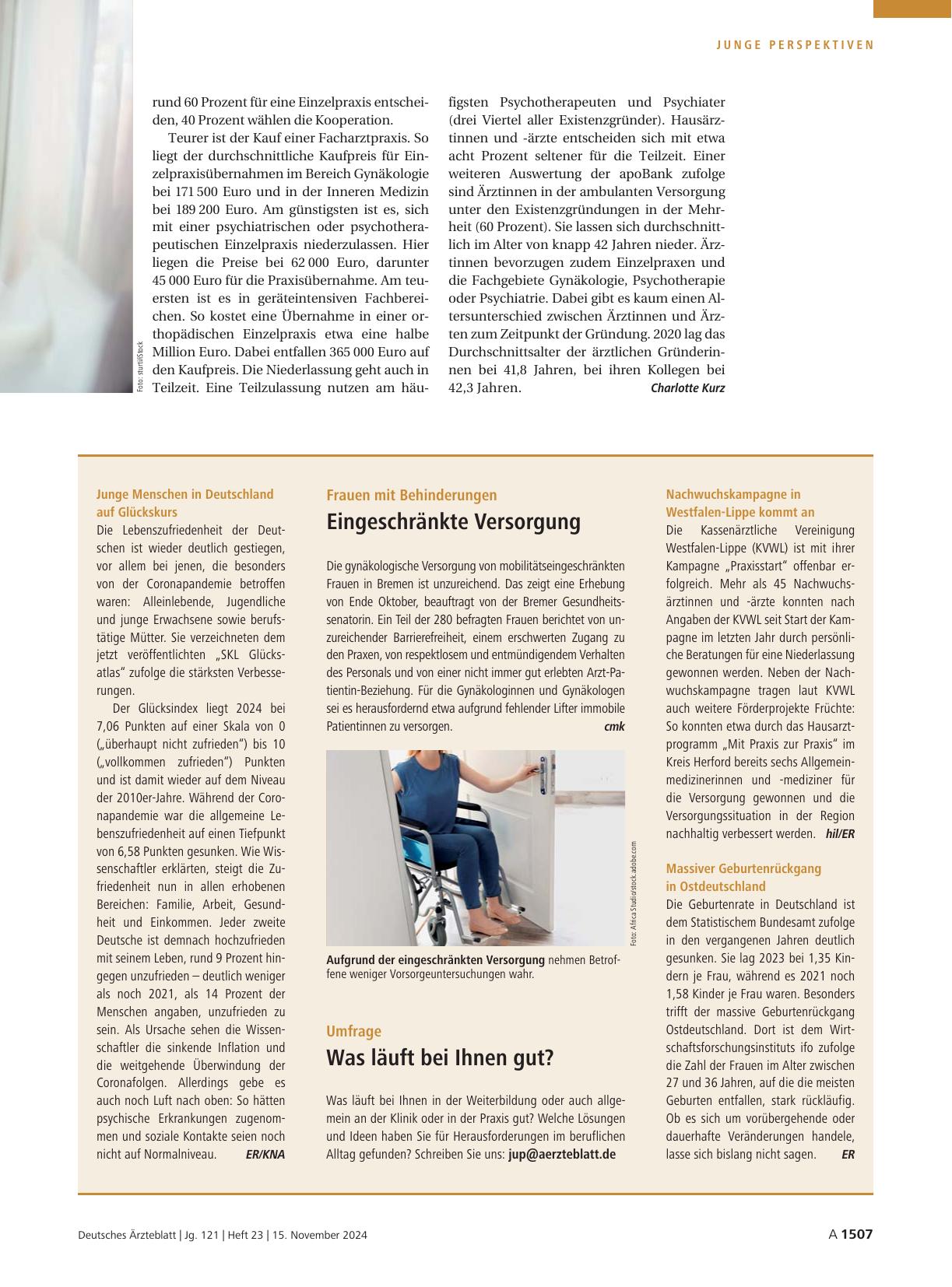 Vorschauseite 1: Frauen mit Behinderungen: Eingeschränkte Versorgung