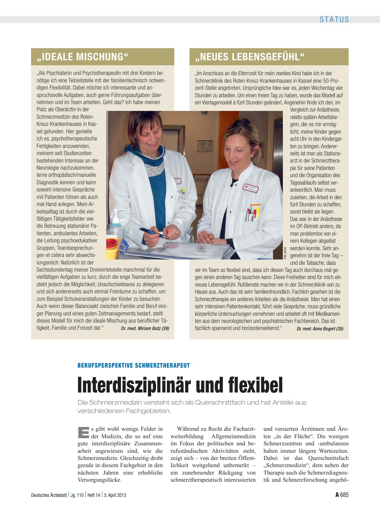 Vorschauseite 1: Berufsperspektive Schmerztherapeut: Interdisziplinär und flexibel