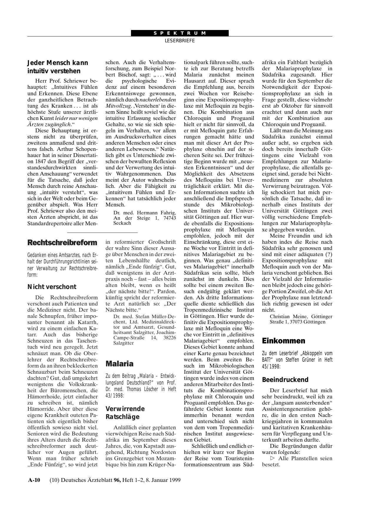 Vorschauseite 1: Rechtschreibreform: Nicht verschont