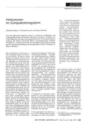 Vorschauseite 1: Hirntumoren im Computertomogramm