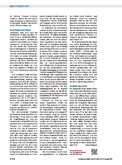 Vorschauseite 3: Blinddarmentzündung: Appendektomie ist kein Muss
