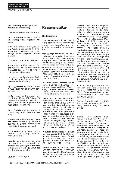 Vorschauseite 1: Kassenarztsitze