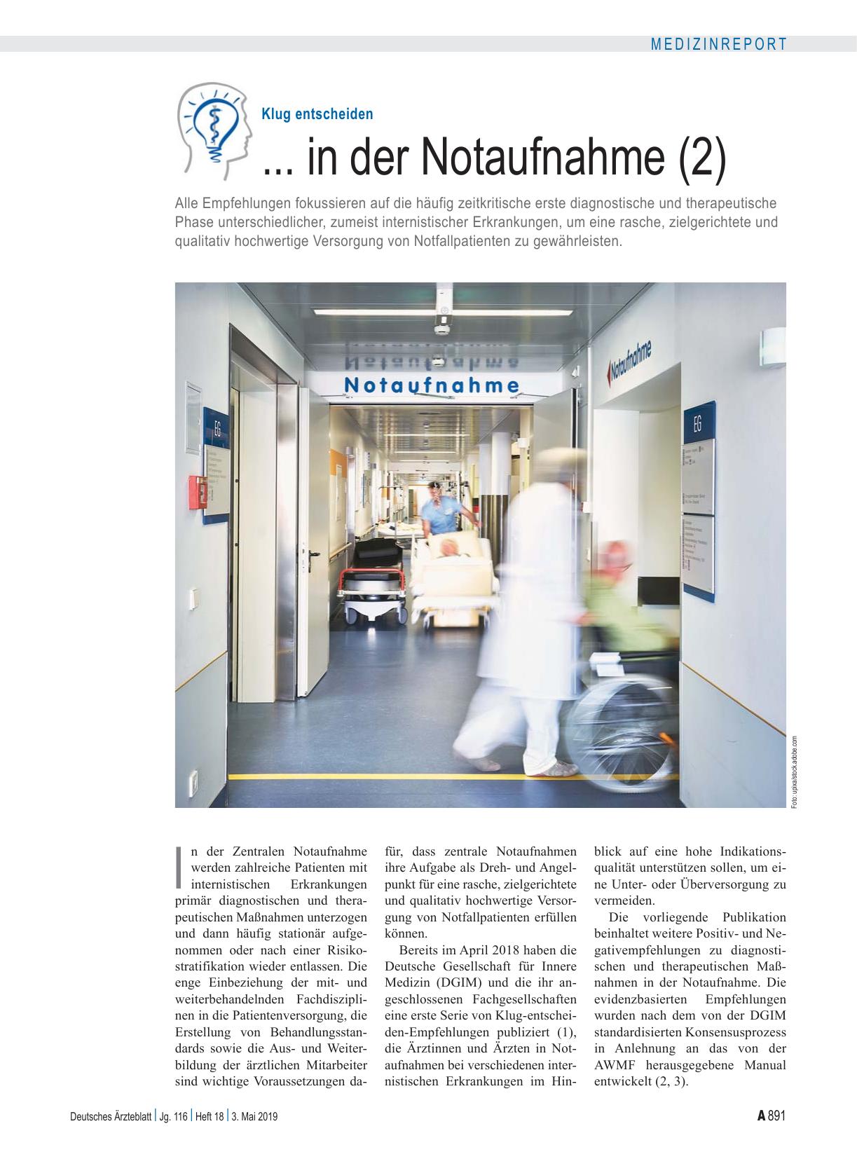 Vorschauseite 1: Klug entscheiden: ... in der Notaufnahme (2)