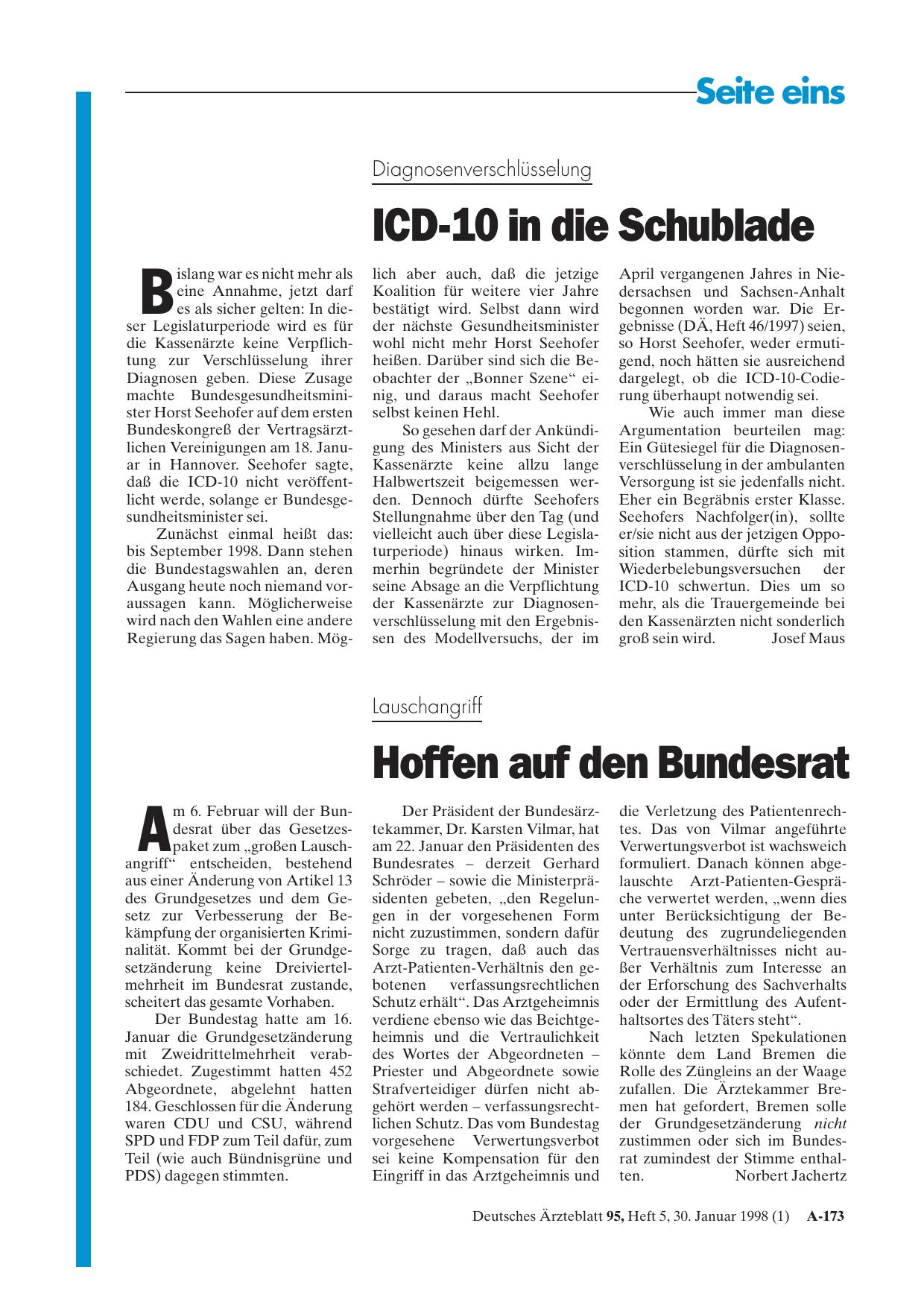 Vorschauseite 1: Diagnosenverschlüsselung: ICD-10 in die Schublade