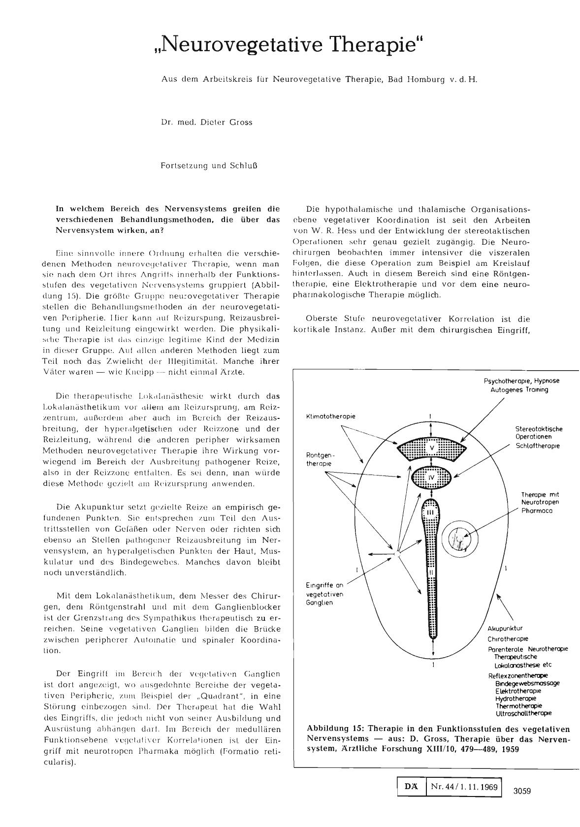 Vorschauseite 1: „Neurovegetative Therapie” (Fortsetzung und Schluß )