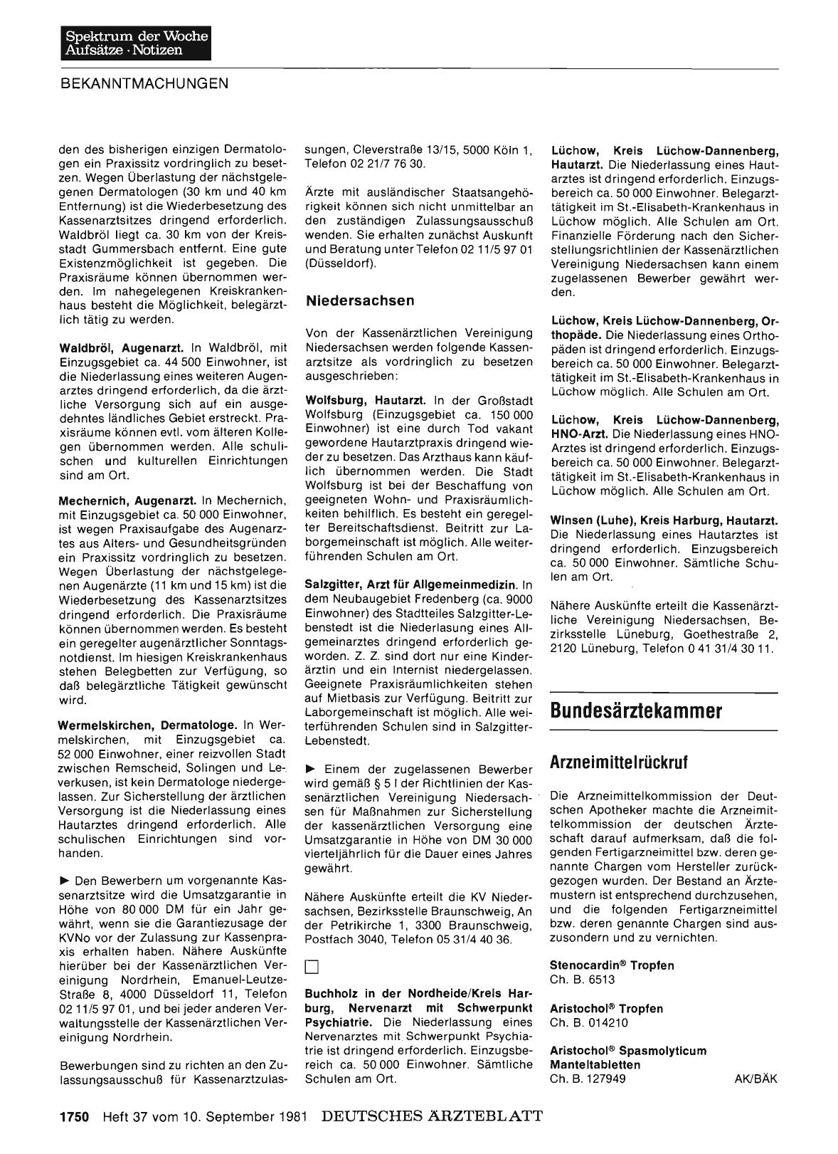 Vorschauseite 1: Bundesärztekammer