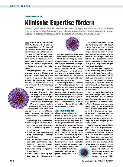 Vorschauseite 1: Infektionsmedizin: Klinische Expertise fördern