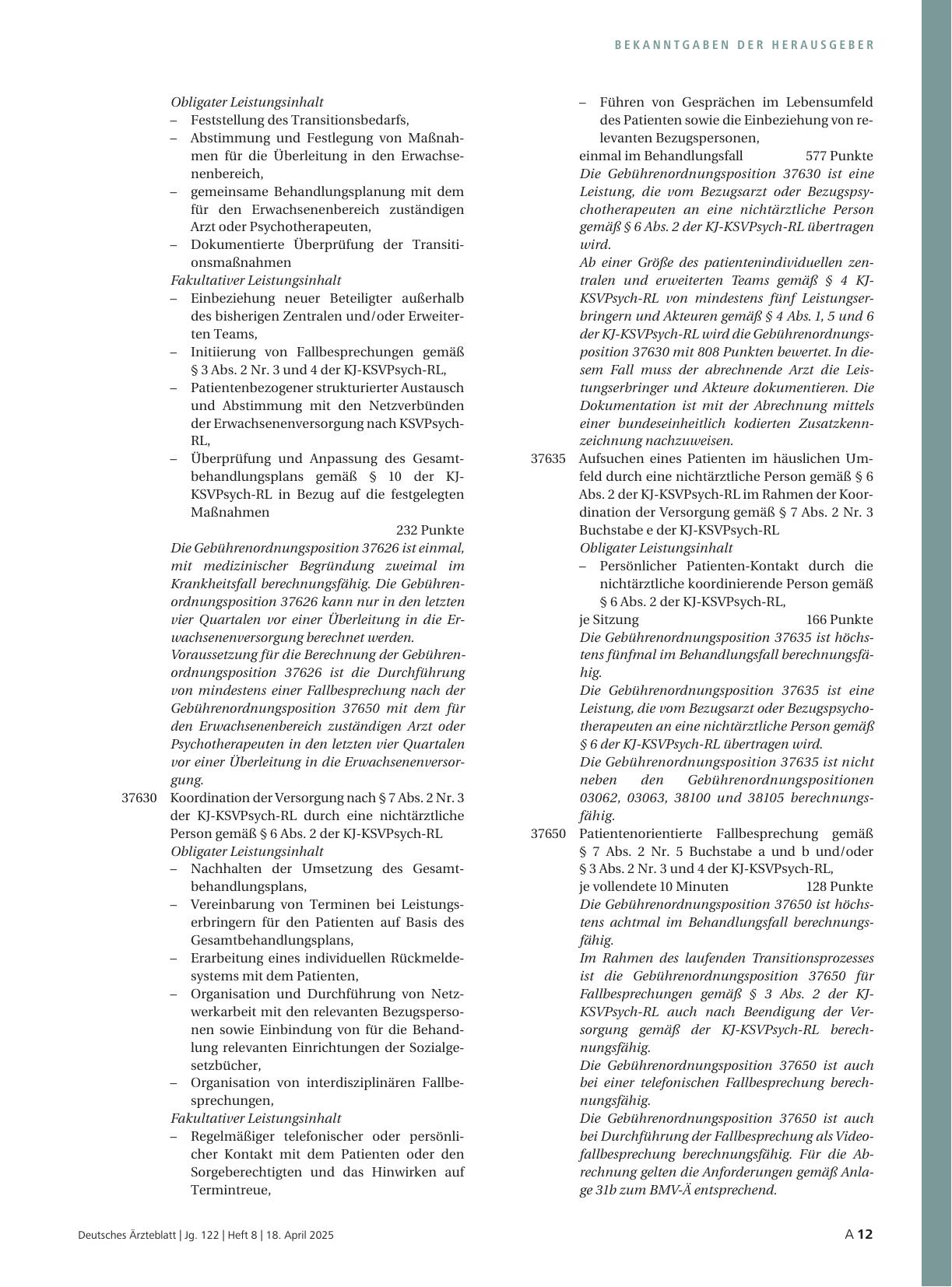 Vorschauseite 5: Beschluss des ergänzten Bewertungsausschusses nach § 87 Abs. 5a SGB V in seiner 111. Sitzung (schriftliche Beschlussfassung) zur Änderung des Einheitlichen Bewertungsmaßstabes (EB…