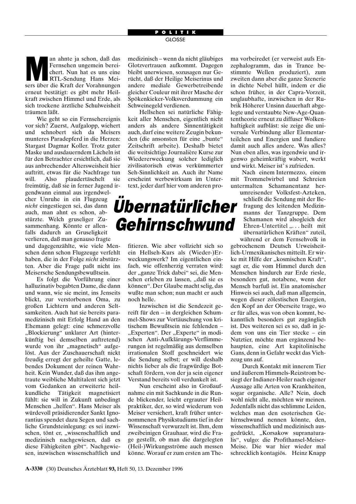 Vorschauseite 1: Übernatürlicher Gehirnschwund