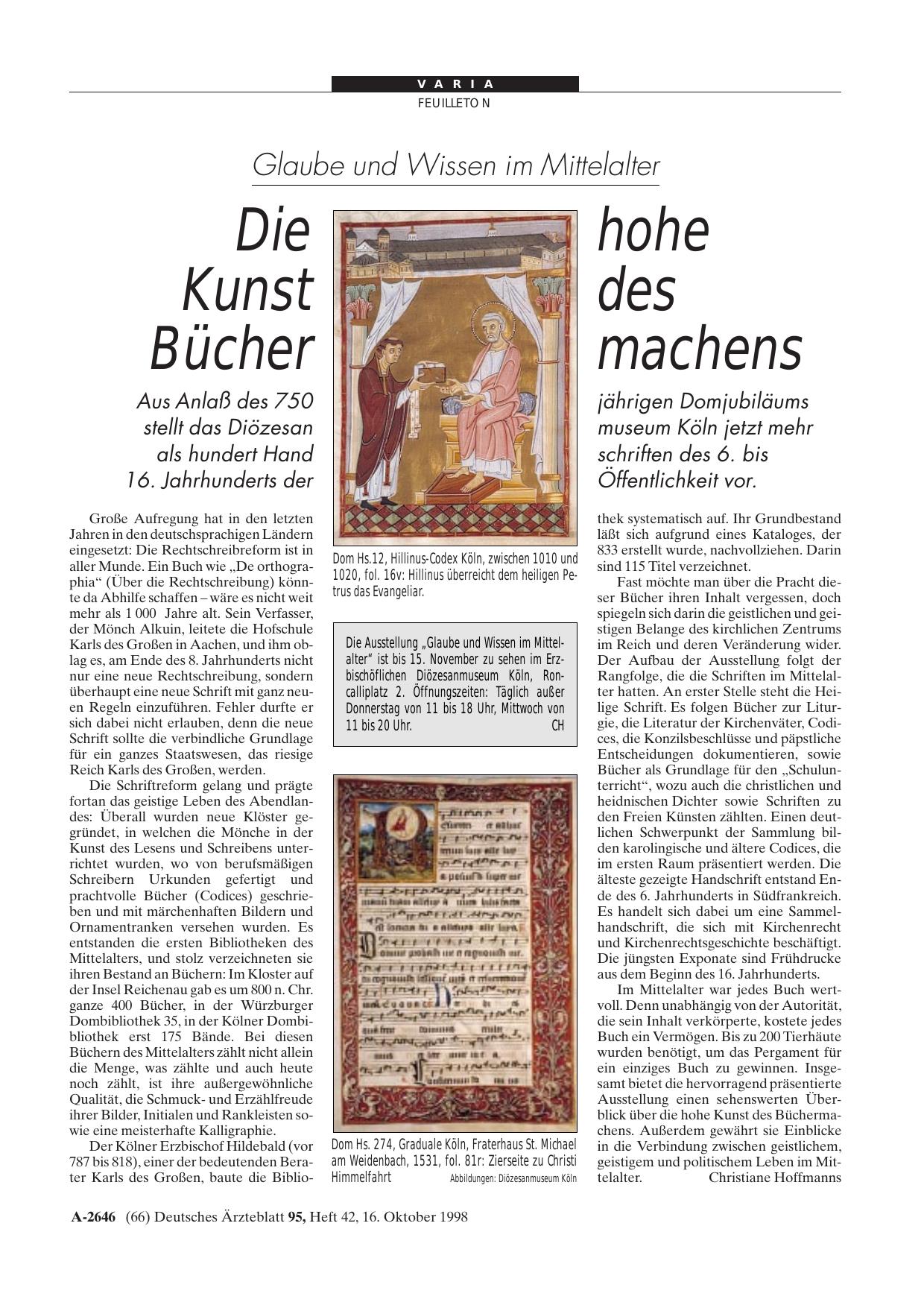 Vorschauseite 1: Glaube und Wissen im Mittelalter: Die hohe Kunst des Büchermachens