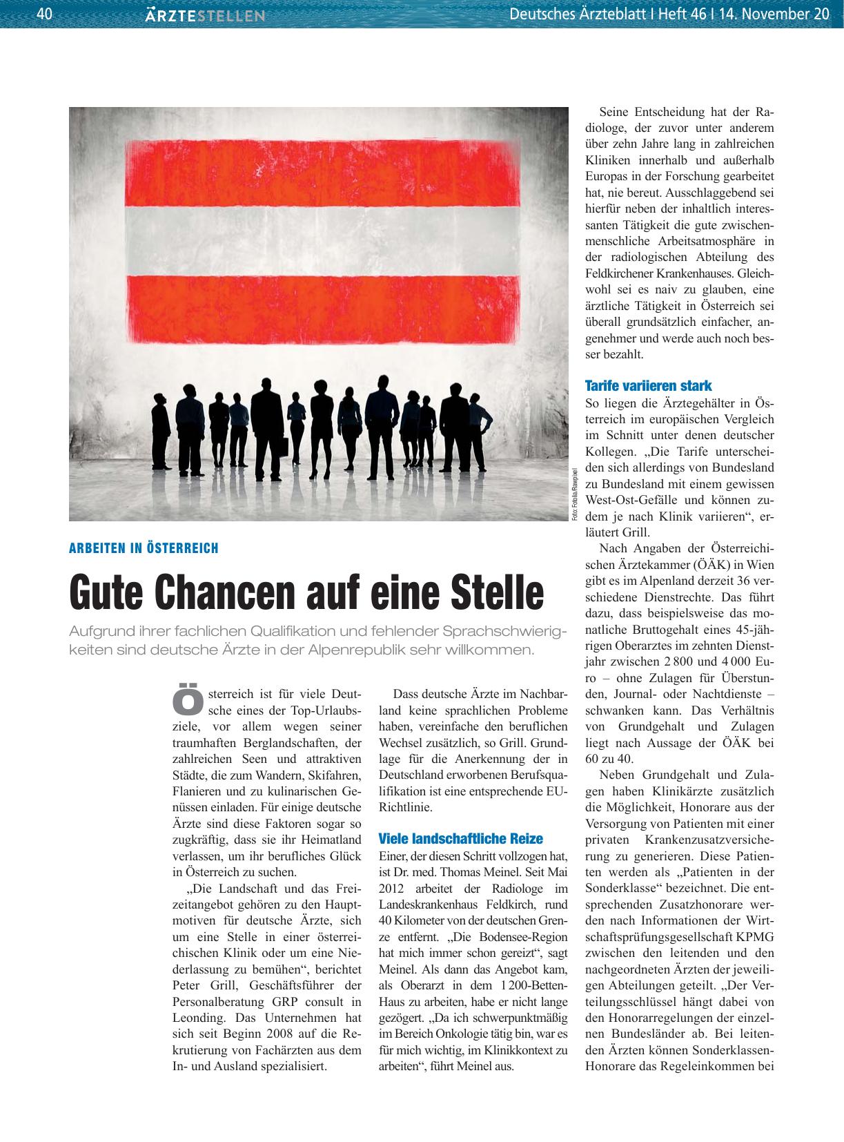 Vorschauseite 1: Arbeiten in Österreich: Gute Chancen auf eine Stelle