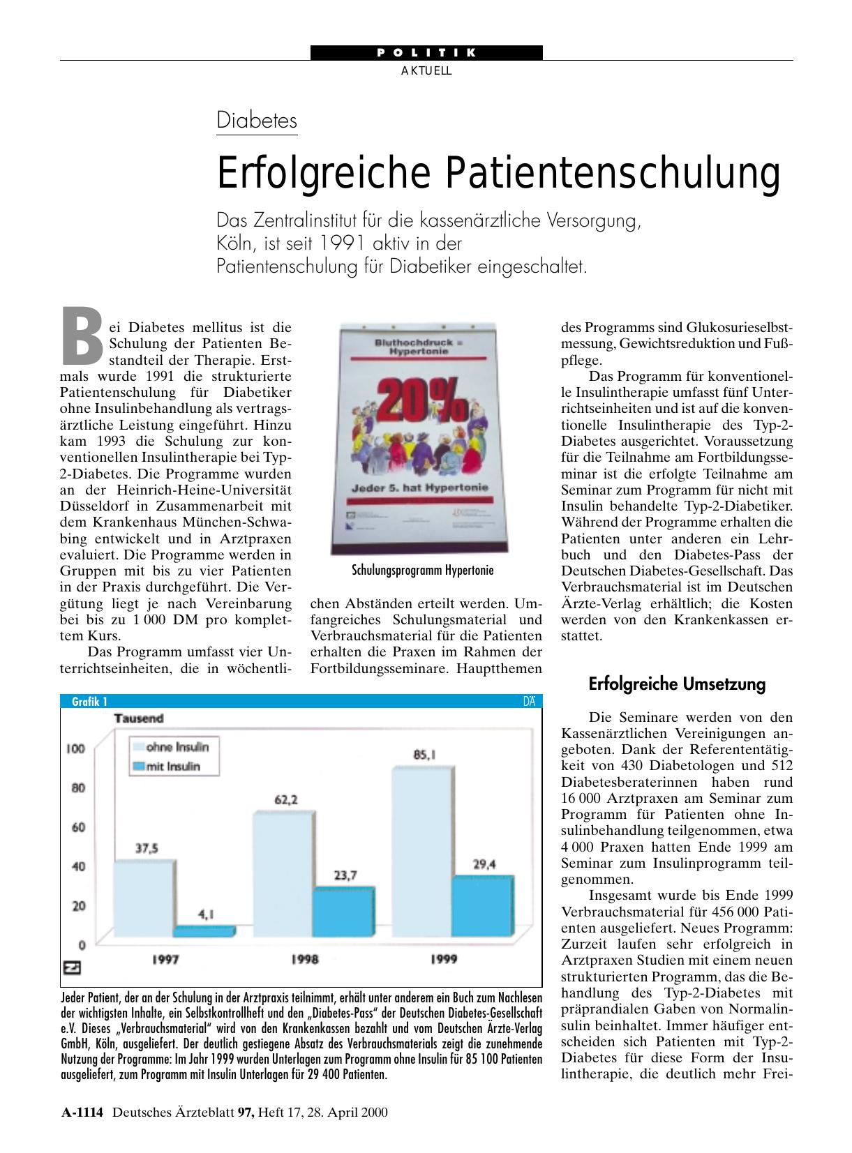 Vorschauseite 1: Diabetes: Erfolgreiche Patientenschulung