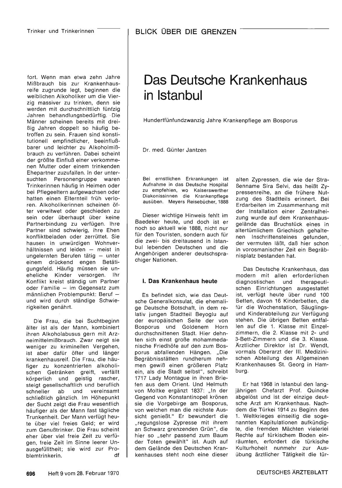 Vorschauseite 1: Das Deutsche Krankenhaus in Istanbul