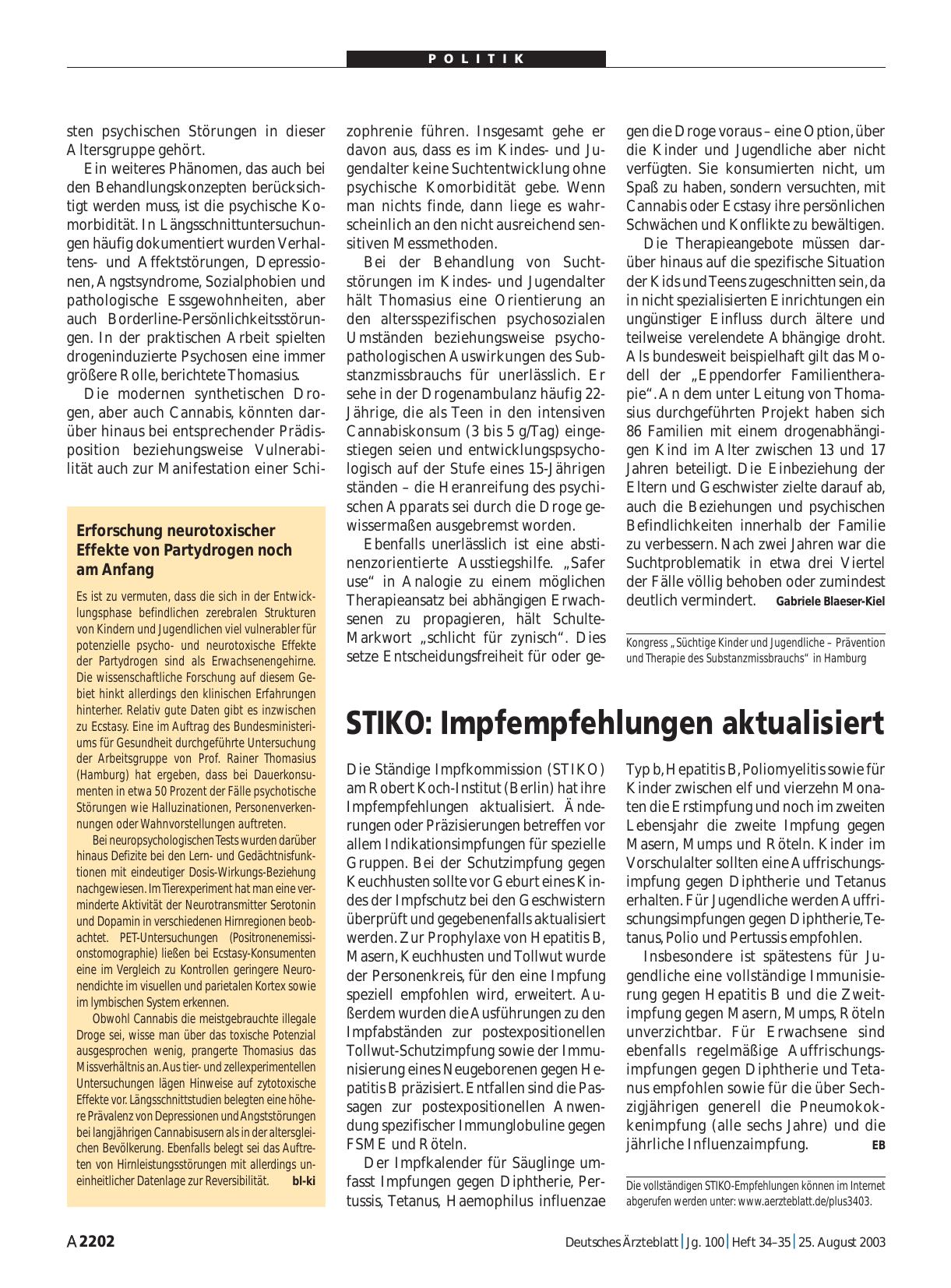 Vorschauseite 1: STIKO: Impfempfehlungen aktualisiert
