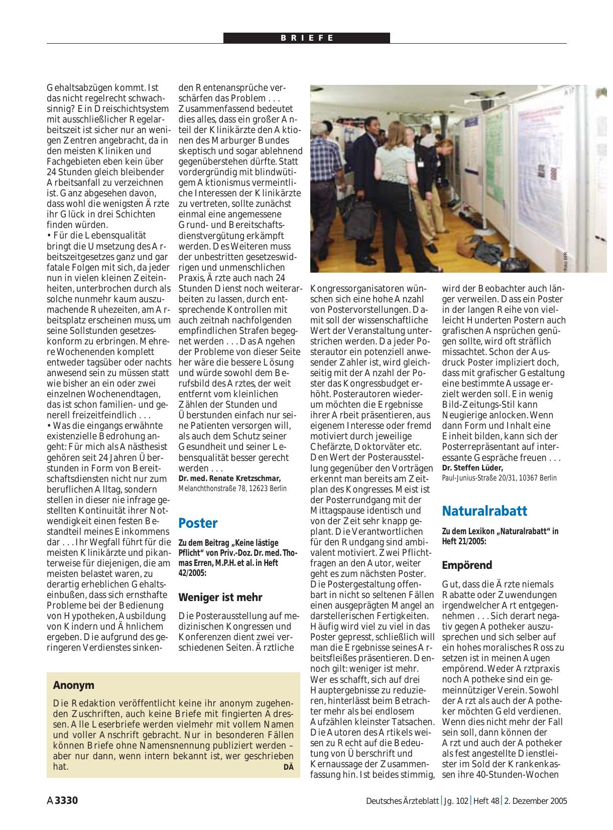 Vorschauseite 1: Poster: Weniger ist mehr