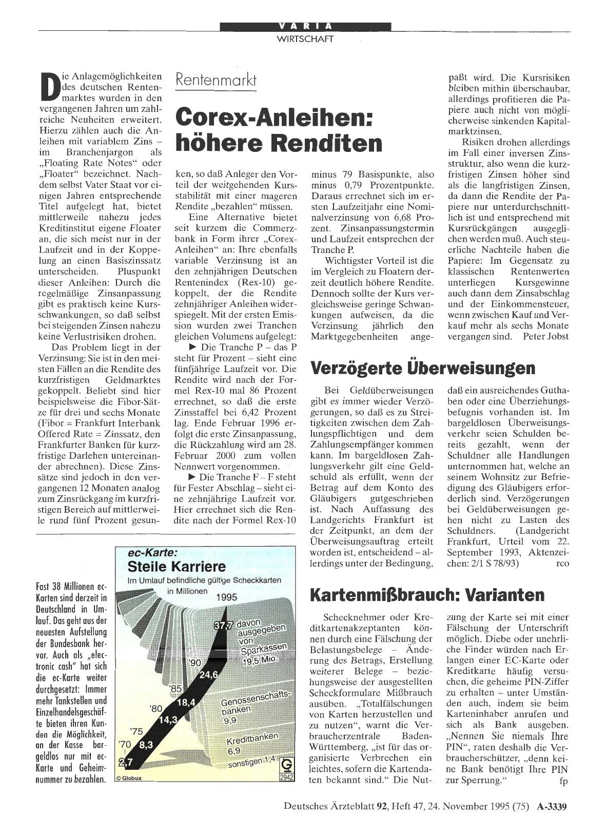 Vorschauseite 1: Verzögerte Überweisungen