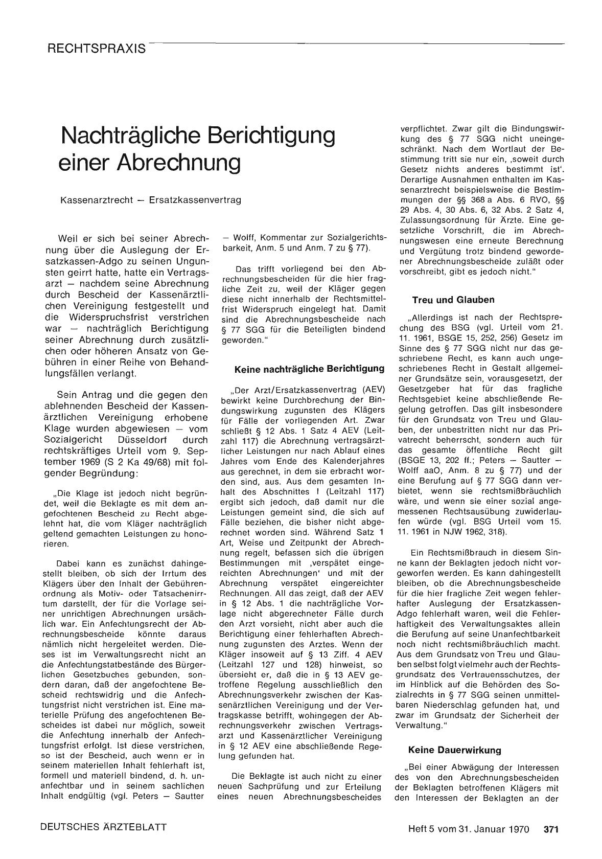 Vorschauseite 1: Nachträgliche Berichtigung einer Abrechnung