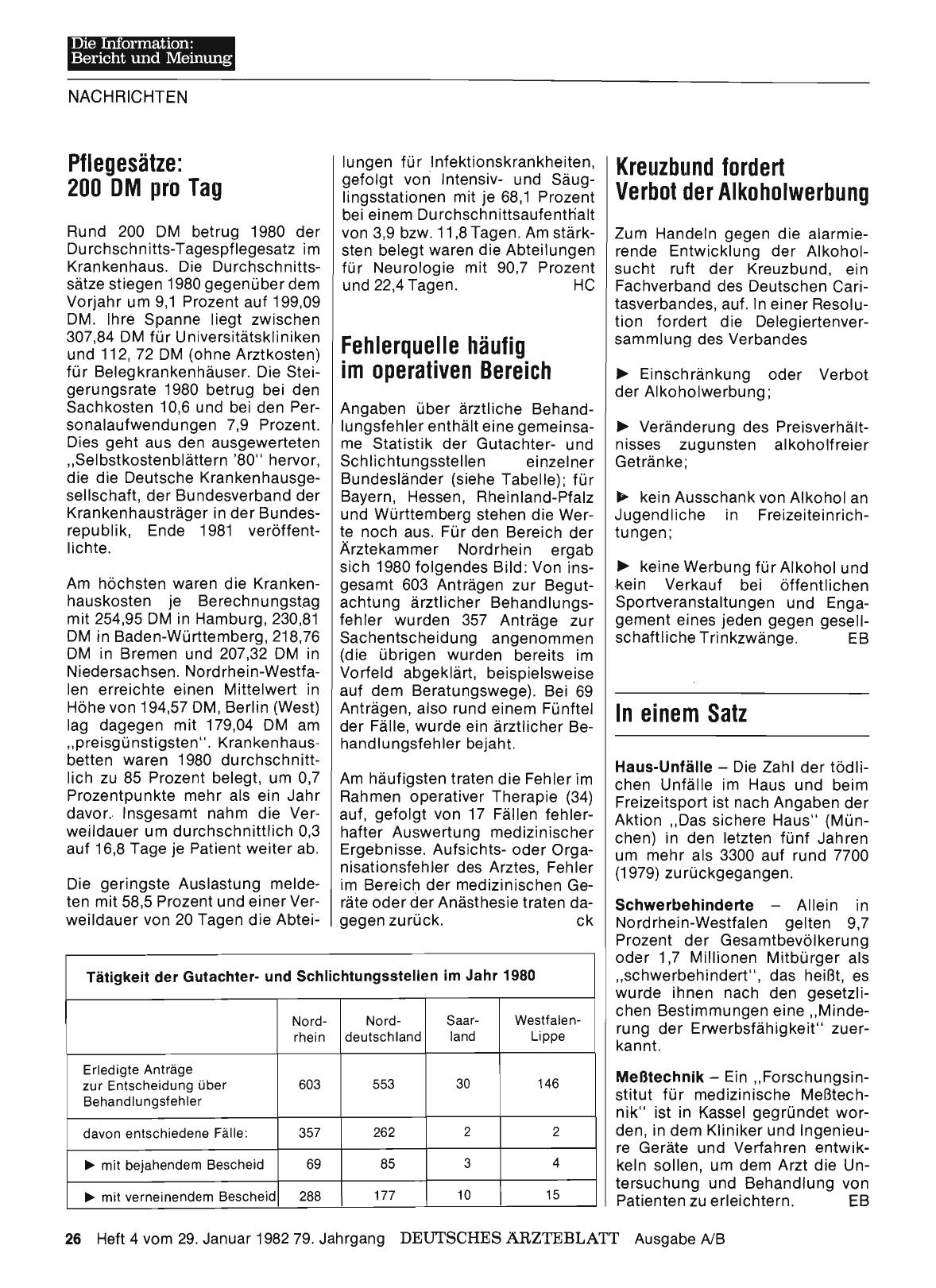 Vorschauseite 1: Pflegesätze: 200 DM pro Tag