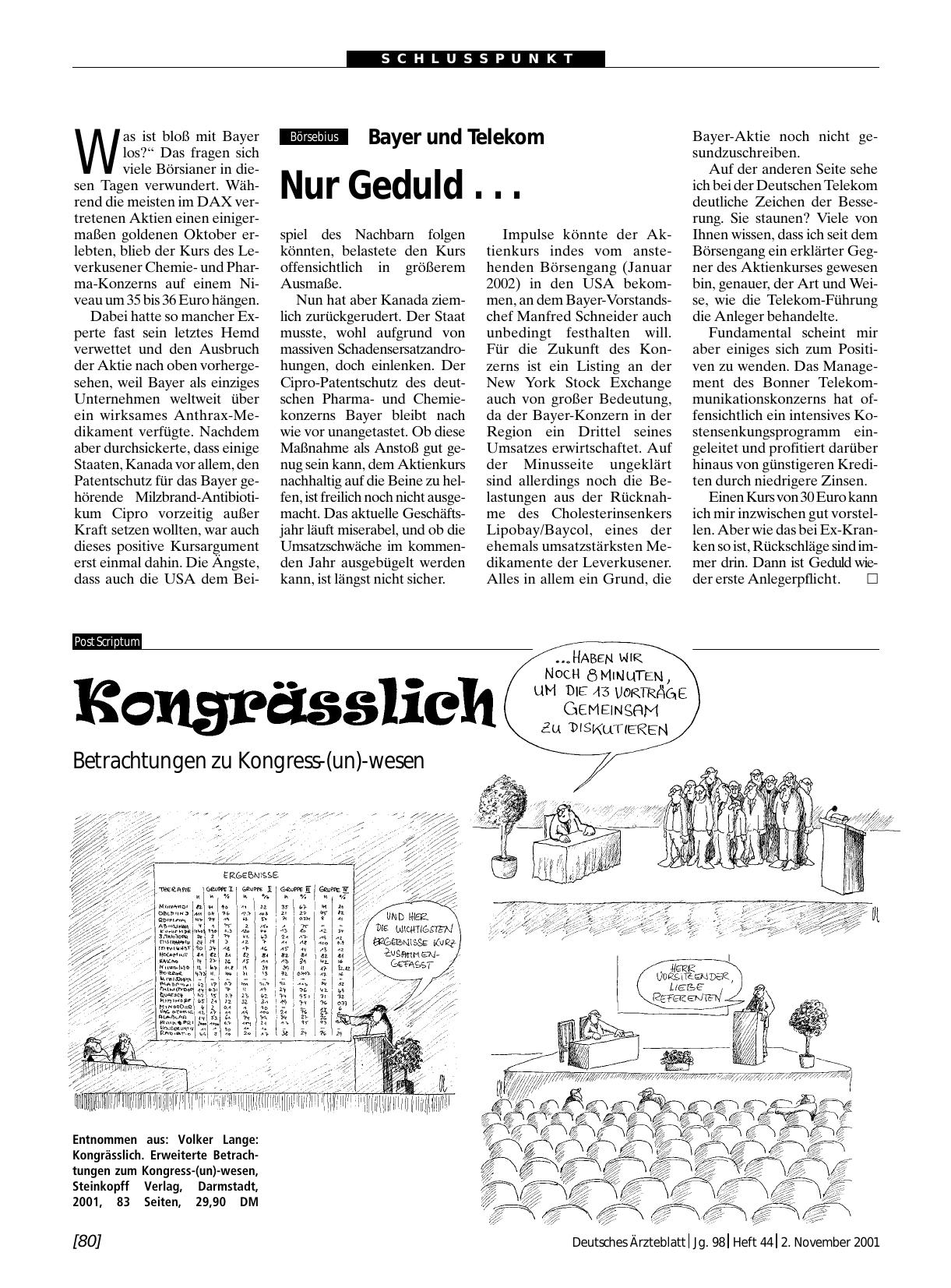 Vorschauseite 1: Kongrässlich: Betrachtungen zu Kongress-(un)-wesen