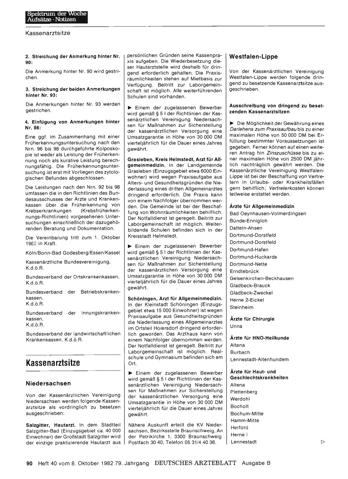 Vorschauseite 1: Kassenärztliche Bundesvereinigung: Kassenarztsitze