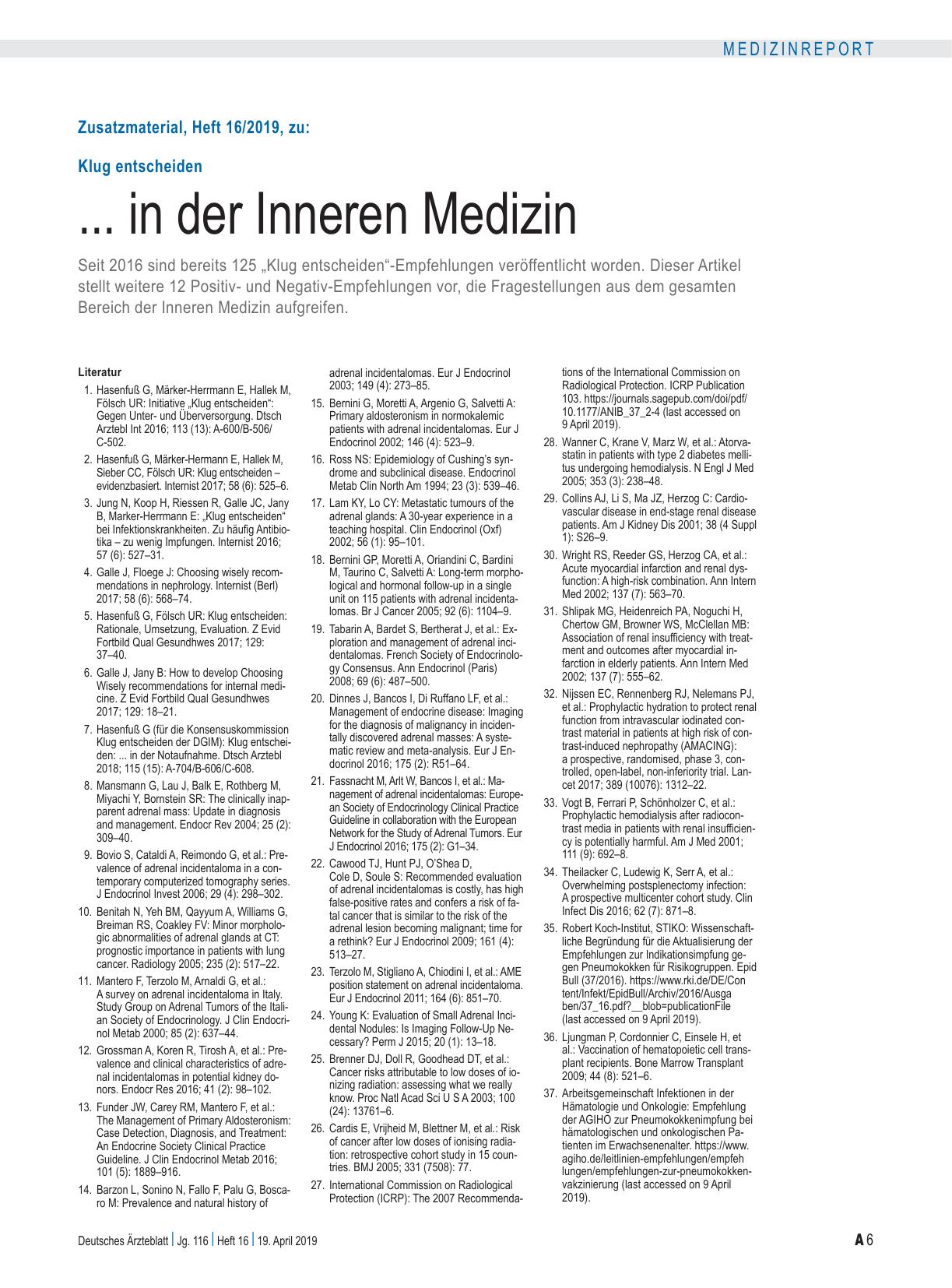 Vorschauseite 6: Klug entscheiden: .. . in der Inneren Medizin