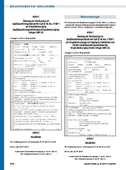 Vorschauseite 2: Änderungen der Vereinbarung nach § 135 Abs. 2 SGB V zur Strahlendiagnostik und -therapie