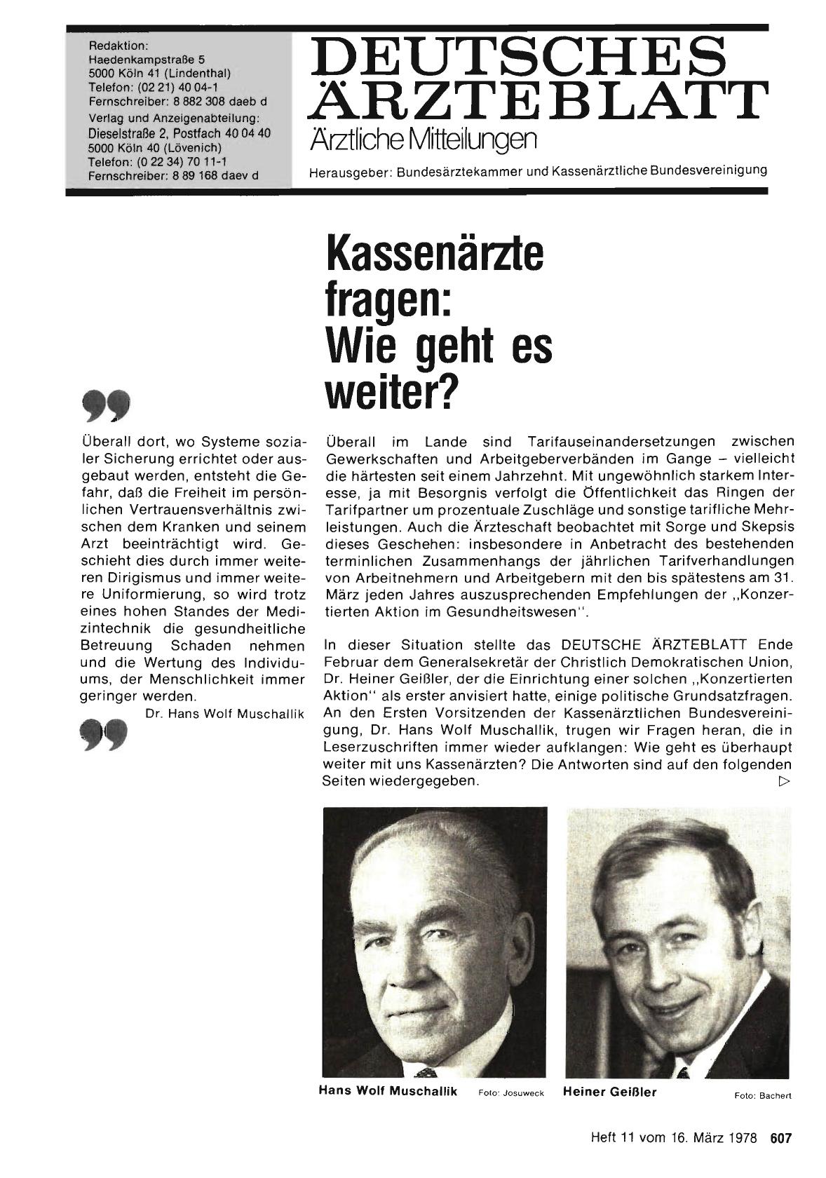 Vorschauseite 1: Kassenärzte fragen: Wie geht es weiter?