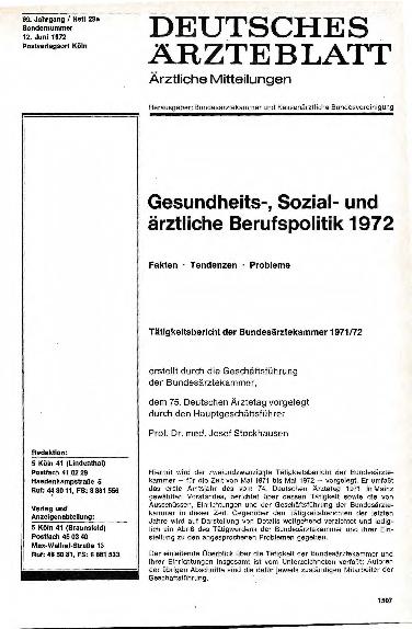 Vorschauseite 1: Ehrentafel der deutschen Ärzteschaft