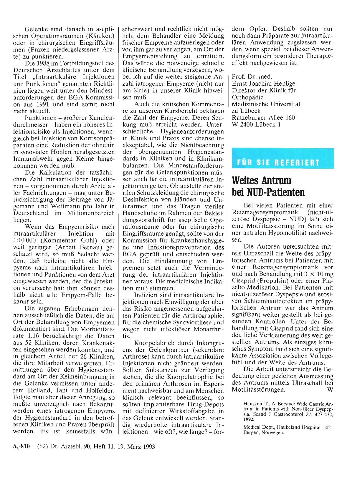 Vorschauseite 1: Weites Antrum bei NUD-Patienten