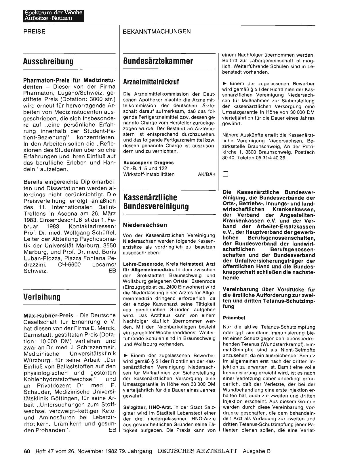 Vorschauseite 1: Ausschreibung