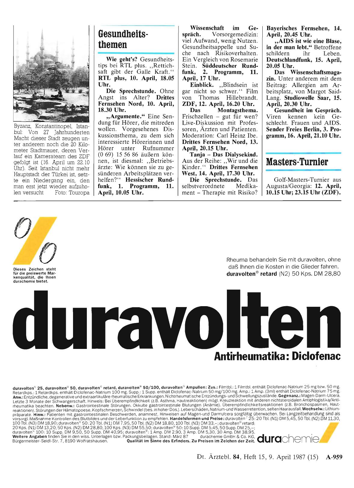 Vorschauseite 1: Masters-Turnier