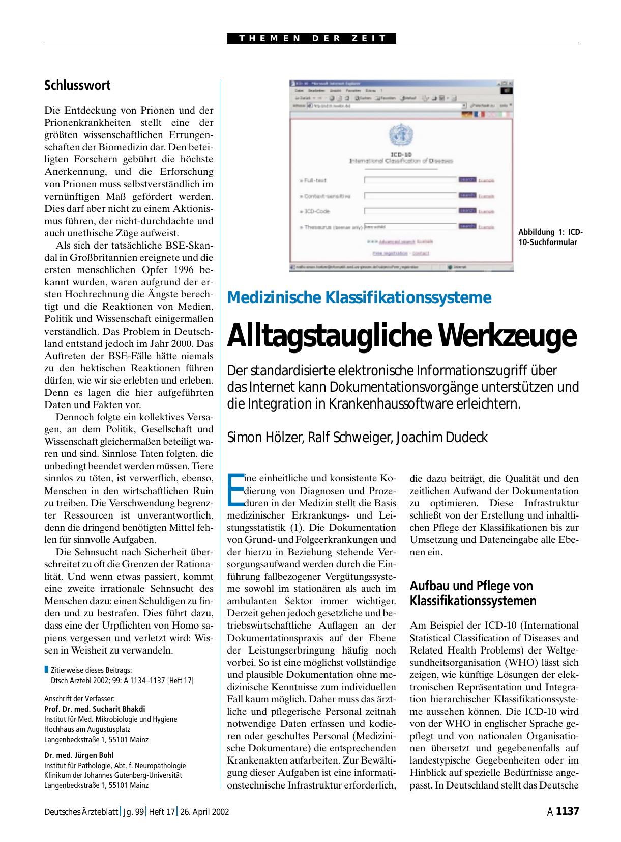 Vorschauseite 1: Medizinische Klassifikationssysteme: Alltagstaugliche Werkzeuge