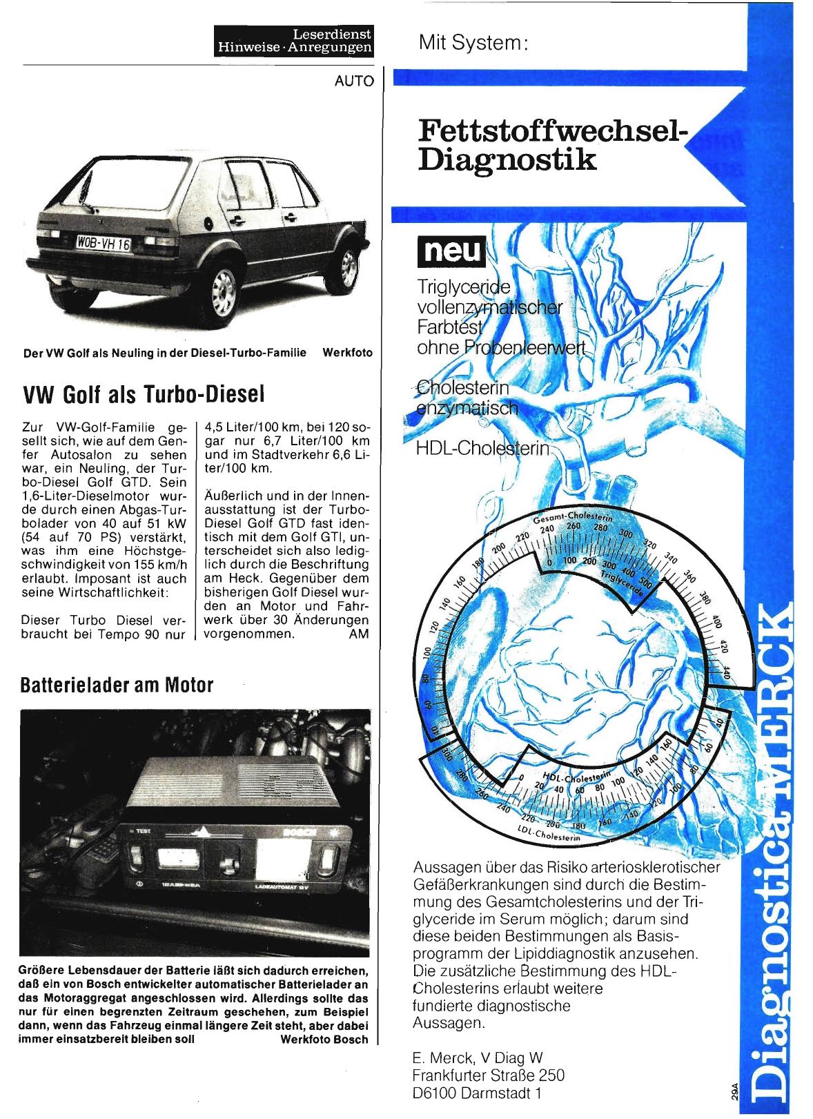 Vorschauseite 1: VW Golf als Turbo-Diesel