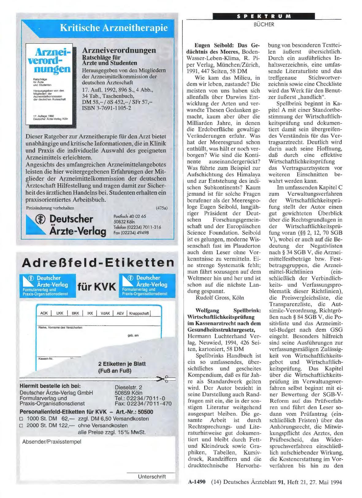 Vorschauseite 1: Wolfgang Spellbrink: Wirtschaftlichkeitsprüfung im Kassenarztrecht nach dem Gesundheitsstrukturgesetz