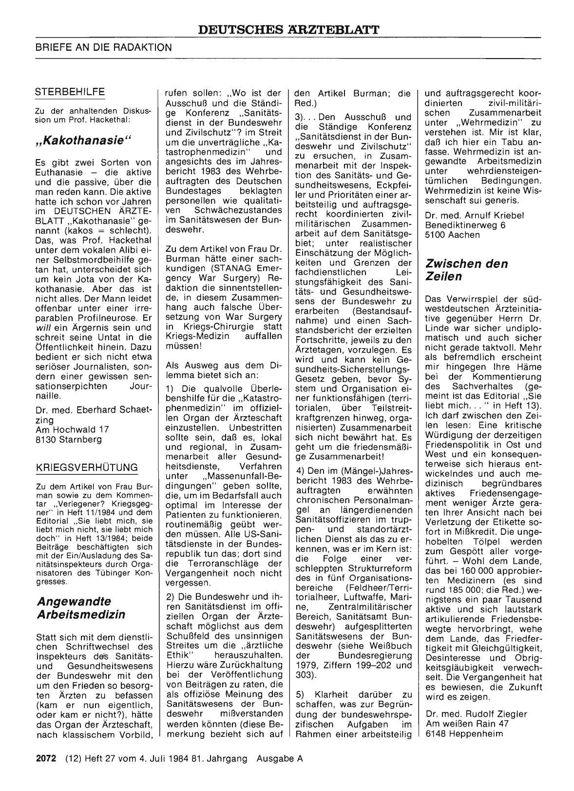 Vorschauseite 1: STERBEHILFE: „Kakothanasie“