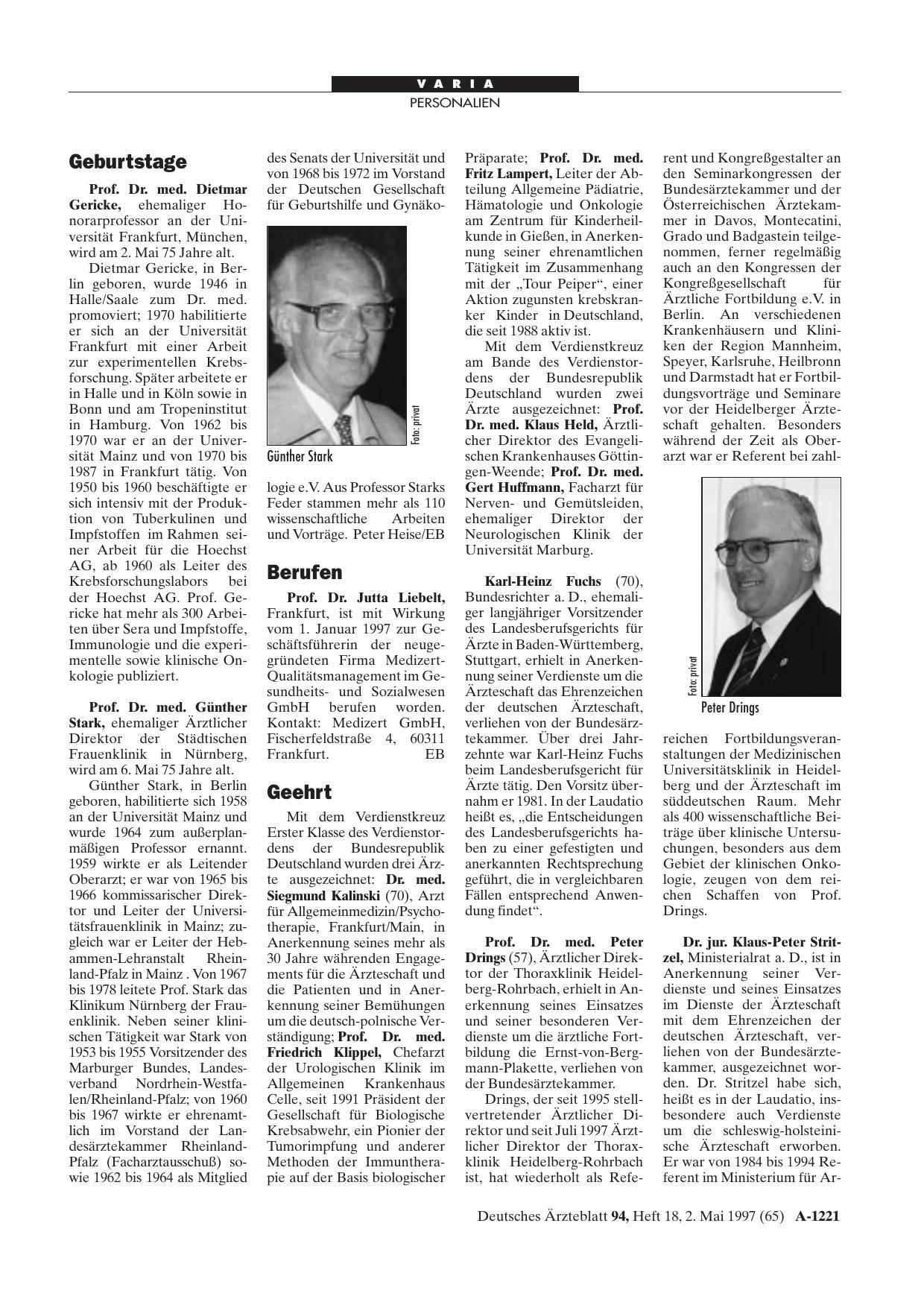Vorschauseite 1: Geburtstage