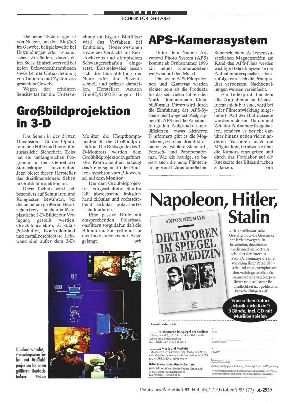 Vorschauseite 1: APS-Kamerasystem
