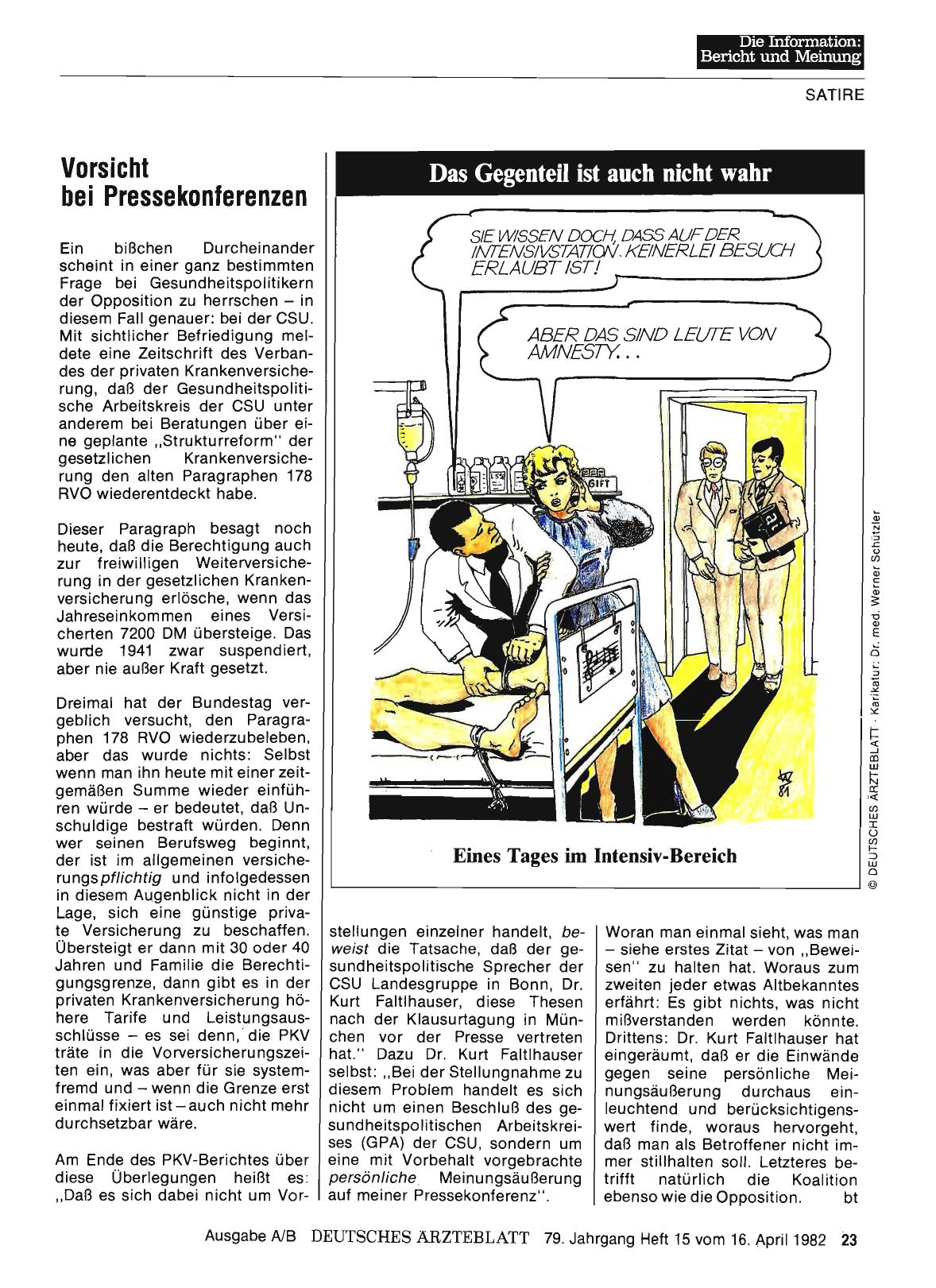 Vorschauseite 1: Vorsicht bei Pressekonferenzen