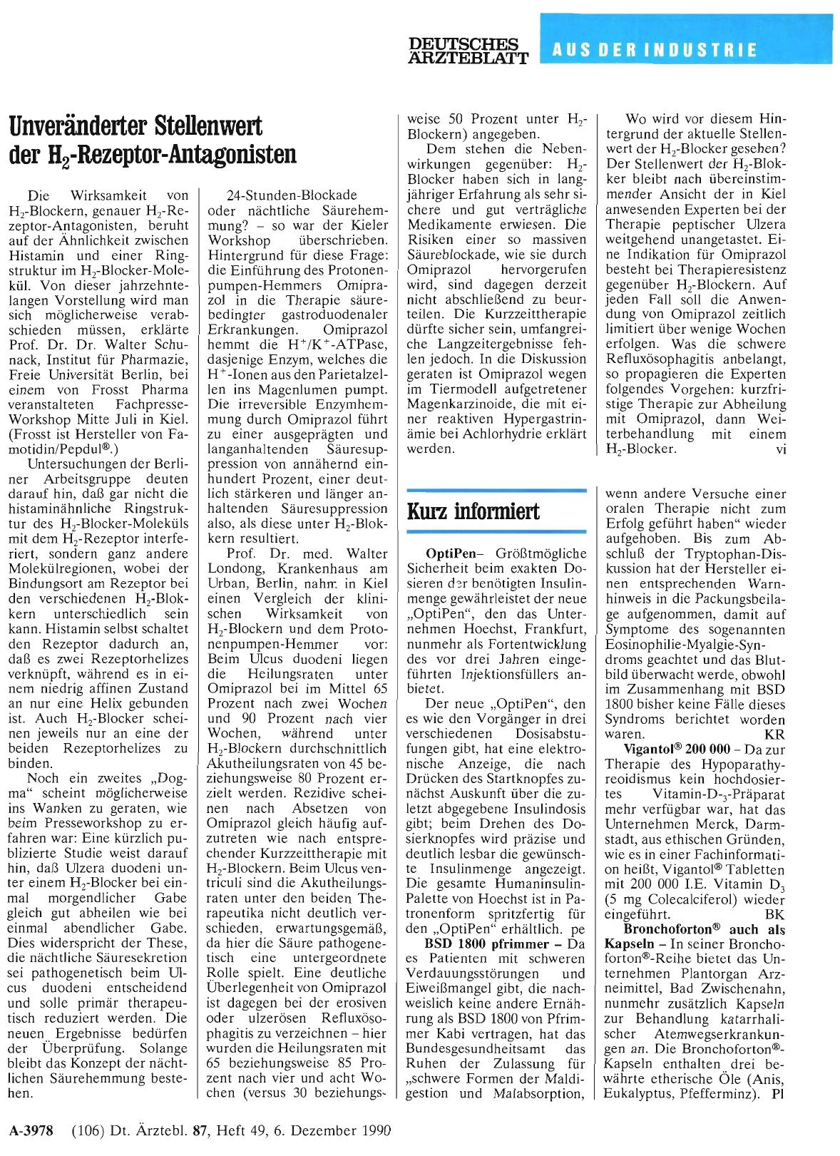 Vorschauseite 1: Kurz informiert: OptiPen