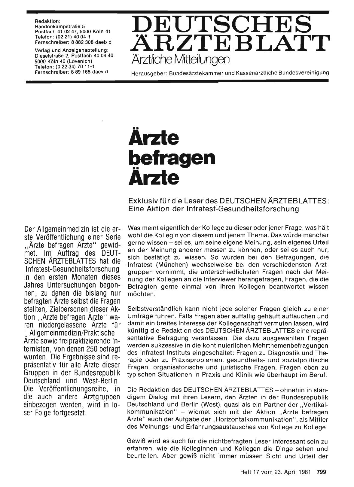 Vorschauseite 1: Ärzte befragen Ärzte