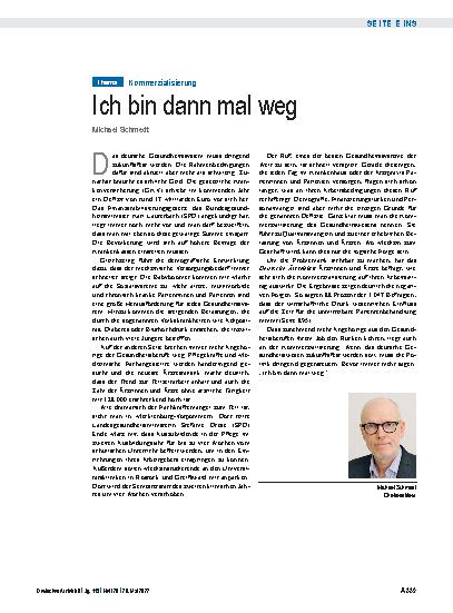 Vorschauseite 1: Kommerzialisierung: Ich bin dann mal weg