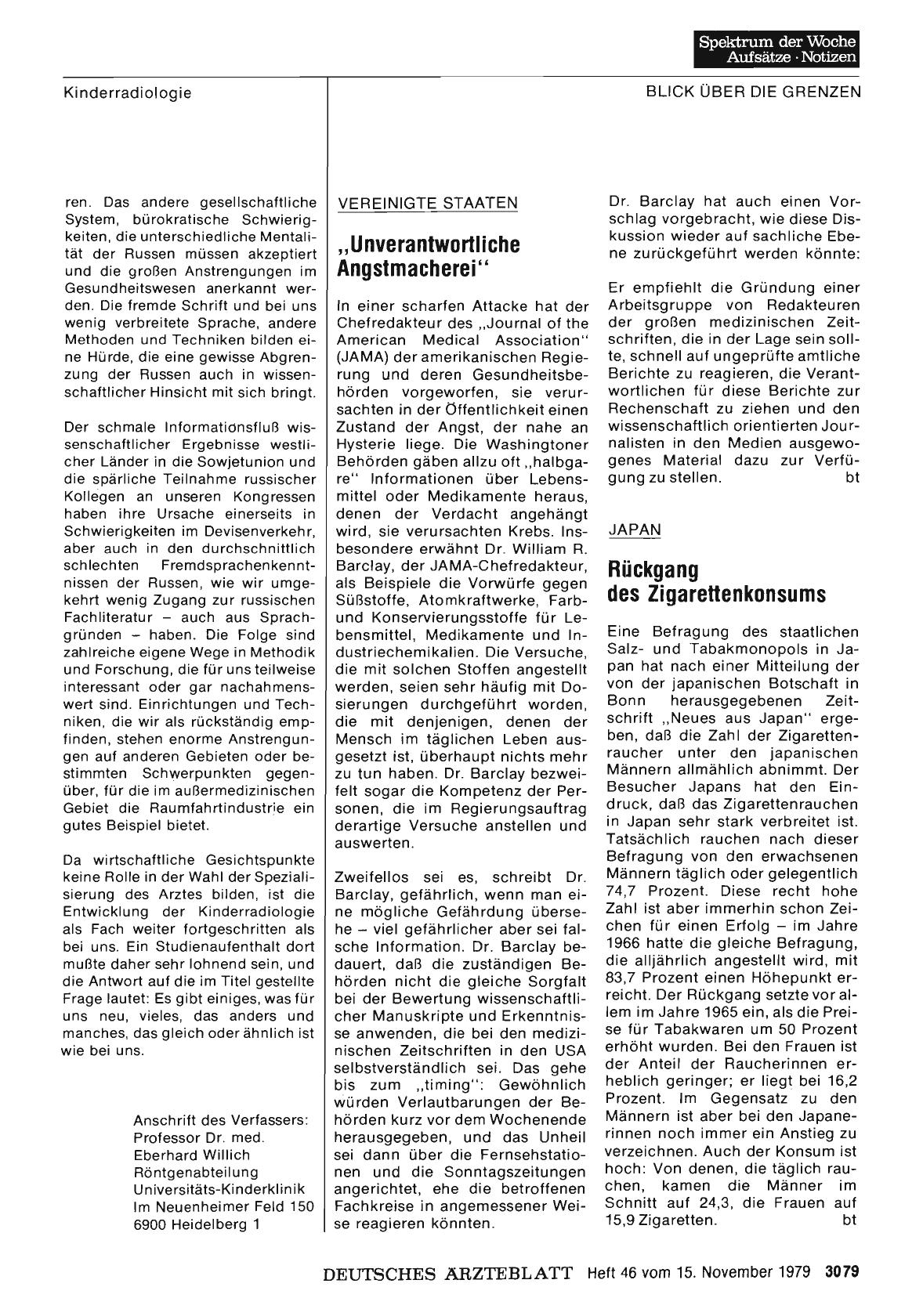 Vorschauseite 1: VEREINIGTE STAATEN: „Unverantwortliche Angstmacherei“