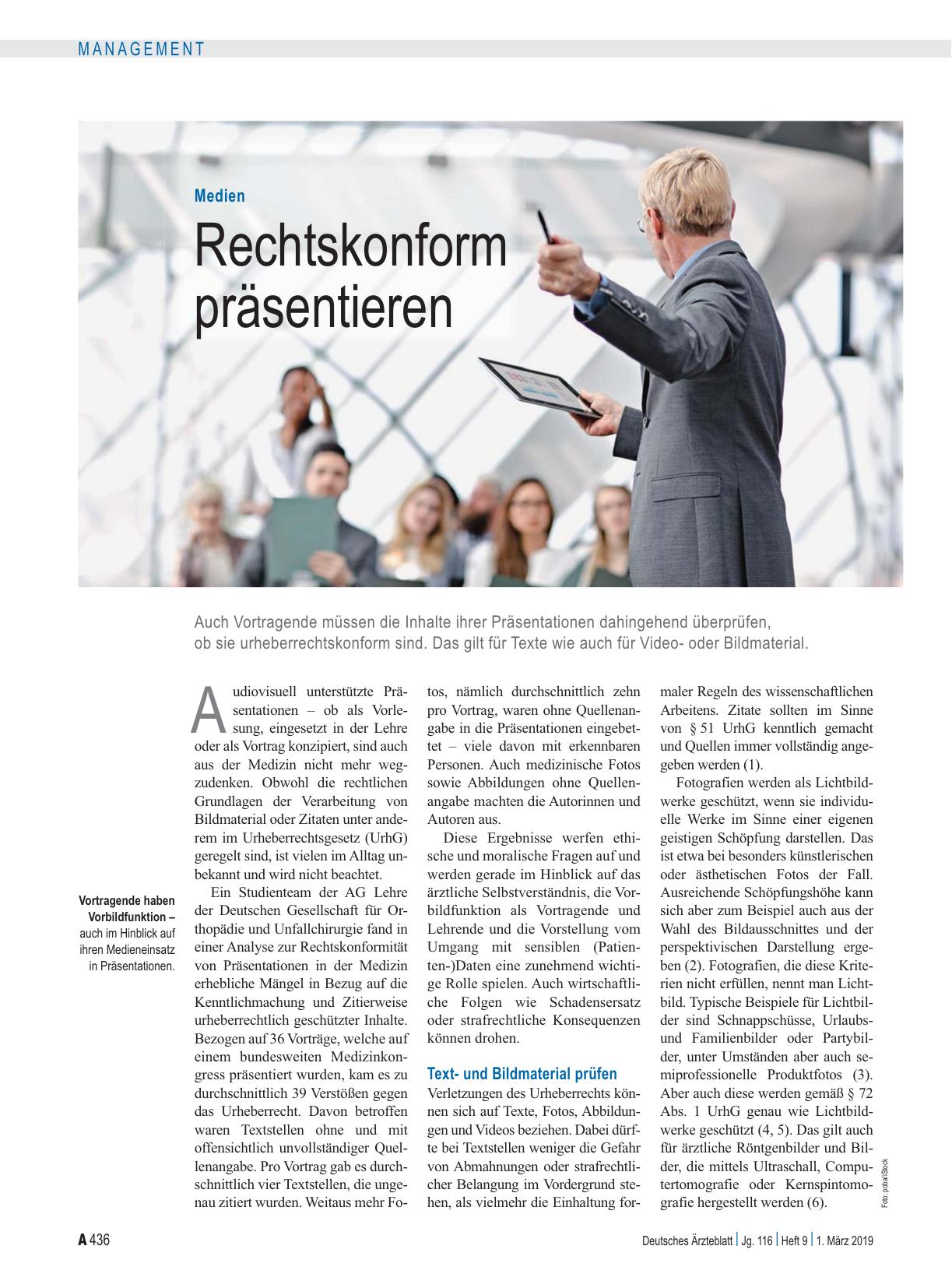 Vorschauseite 1: Medien: Rechtskonform präsentieren