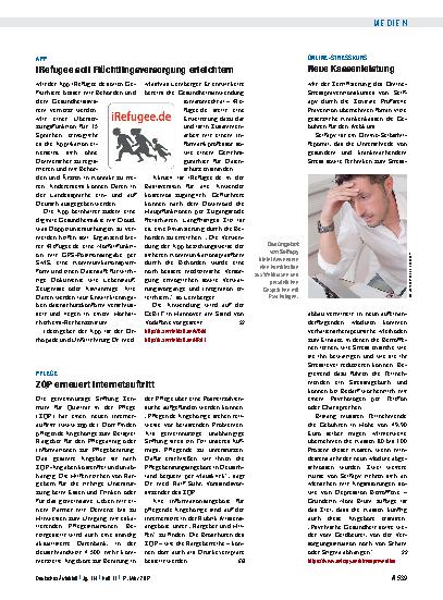 Vorschauseite 1: Pflege: ZQP erneuert Internetauftritt