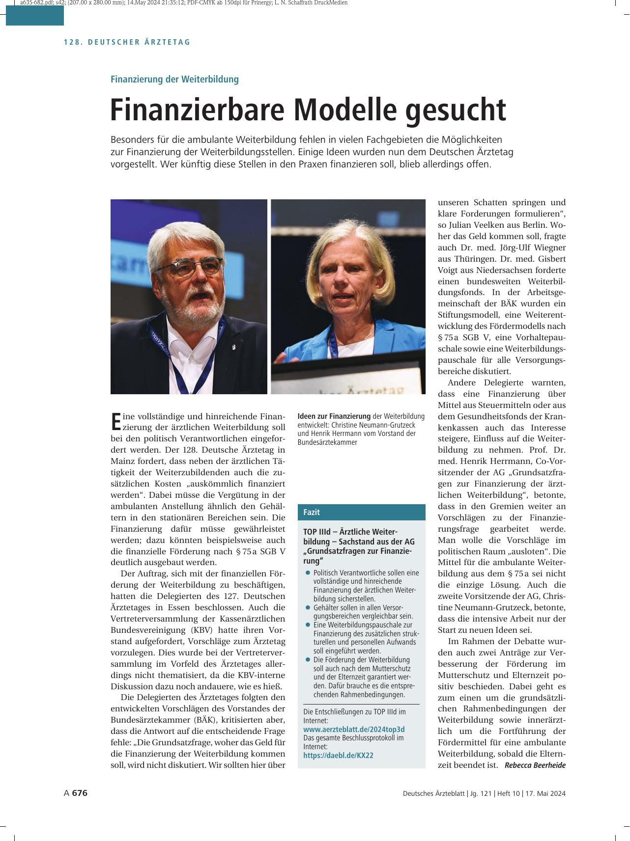 Vorschauseite 1: Finanzierung der Weiterbildung: Finanzierbare Modelle gesucht