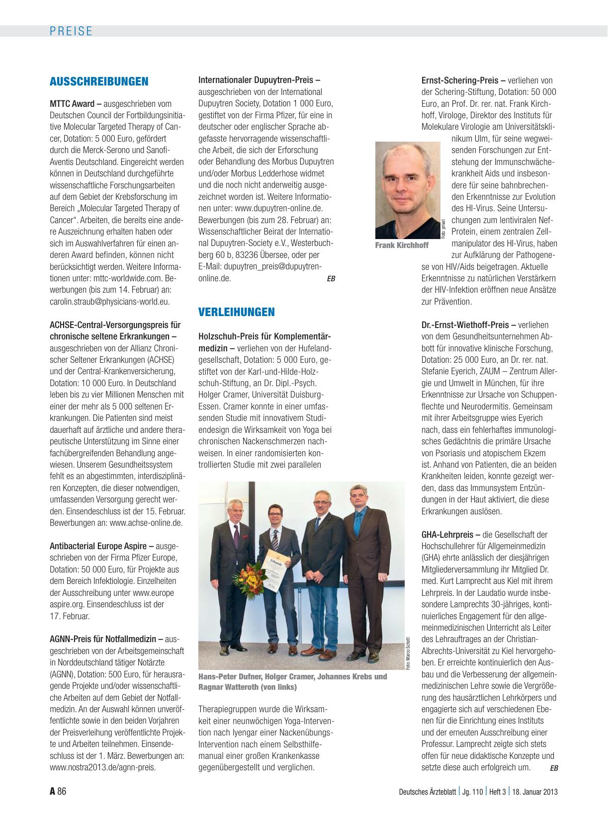 Vorschauseite 1: Ausschreibungen