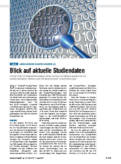 Vorschauseite 1: Amerikanischer Diabetes Kongress (2): Blick auf aktuelle Studiendaten